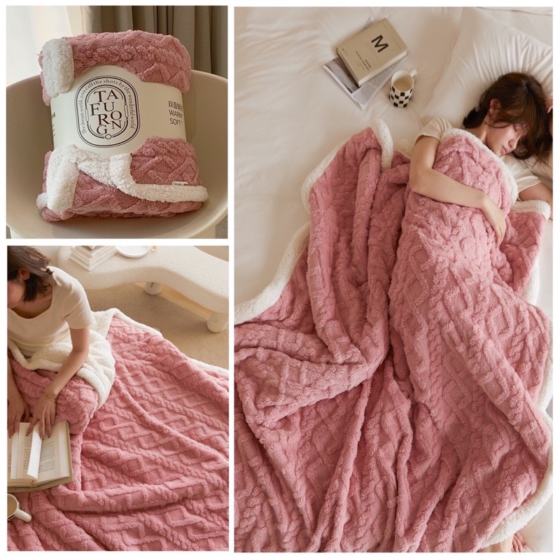 CHĂN LEN LÔNG CỪU TAFURONG LÀM ẤM SIÊU NHANH KÍCH THƯỚC 2mx2m2
