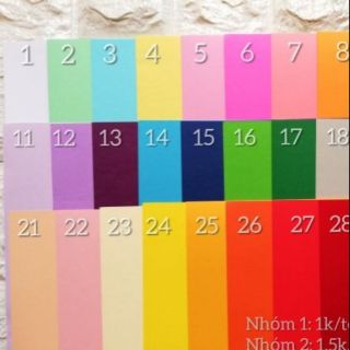 Giấy mĩ thuật 100 tờ. Giấy màu