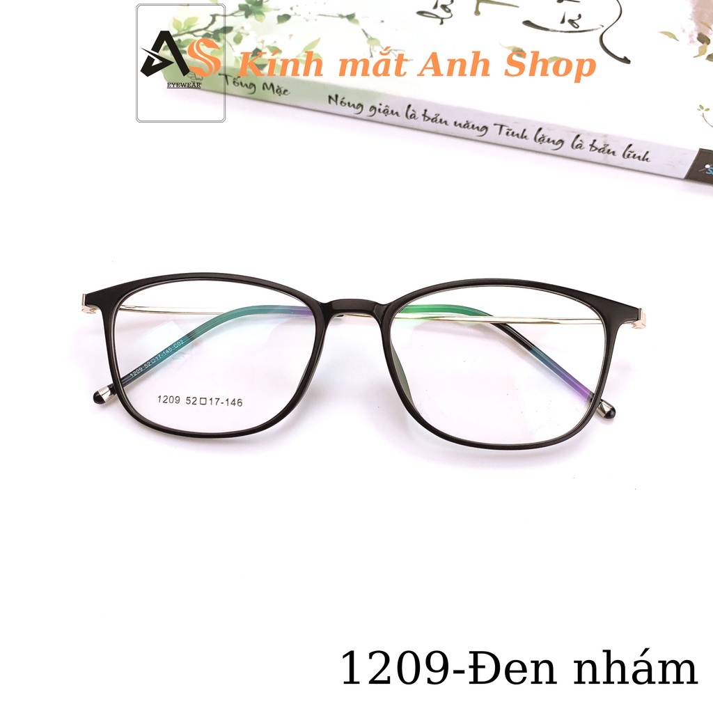 Gọng kính mắt tròn chất liệu nhựa kết hợp kim loại 1209
