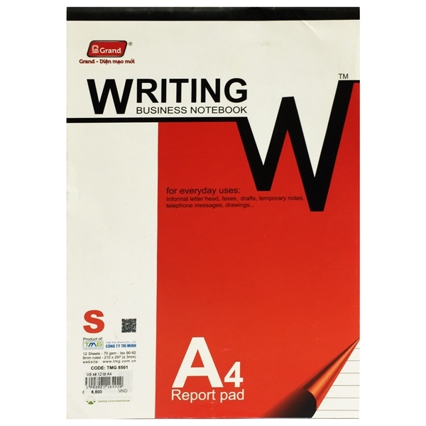 VỞ XÉ GRAND A4 12 TỜ