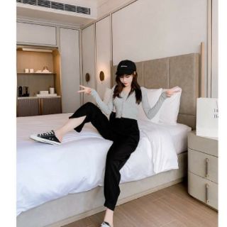 Quần baggy cạp cao 2 khóa K002