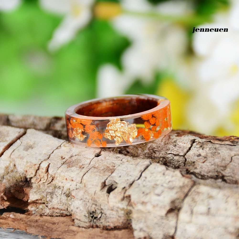 Nhẫn Gỗ Phối Nhựa Resin Thiết Kế Độc Đáo Ấn Tượng