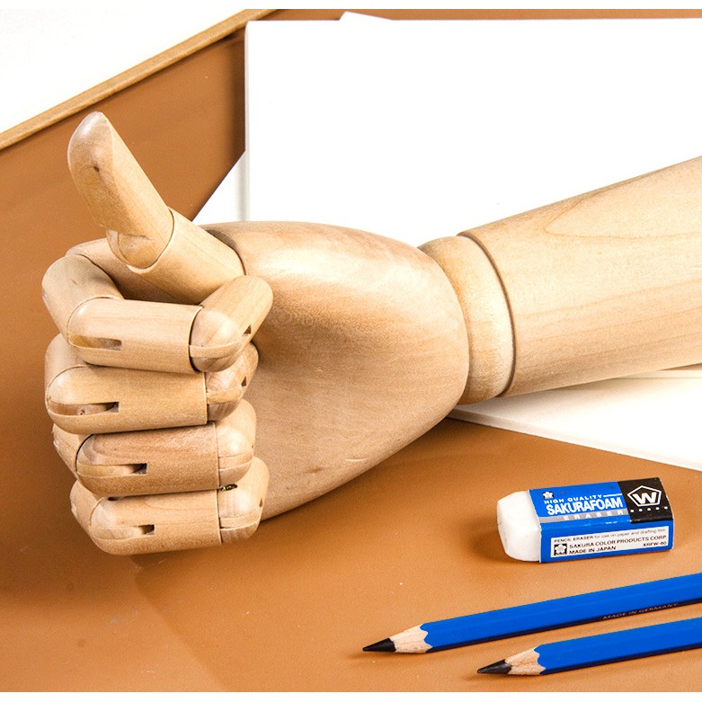 Lalunavn Bàn tay gỗ mô hình mỹ thuật, thiết kế, hội họa - Artists Wooden Hand - B1