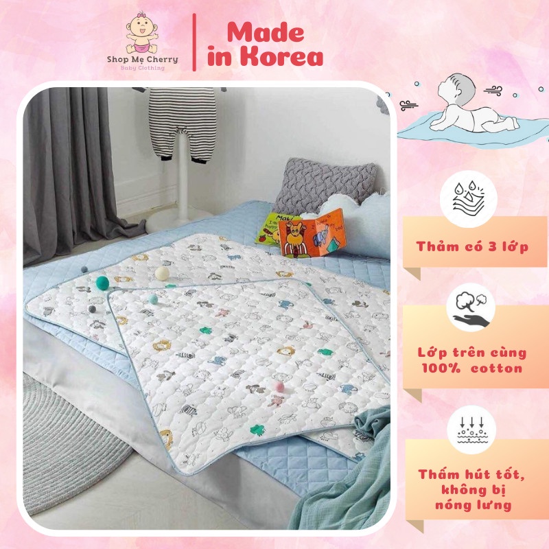 Thảm Chống Thấm Cao Cấp DECOONE Cho Bé Nhập Trực Tiếp Từ Hàn Quốc, Mẫu Sở Thú