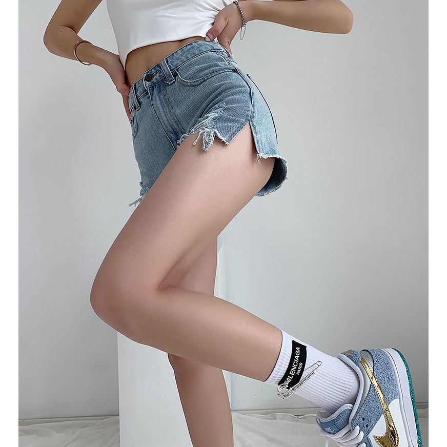 (MớI) Quần Short Denim Lưng Cao Phong CáCh HàN QuốC Cho Nữ