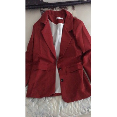 Ảnh thật 3 hình cuối-Áo blazer đỏ phiên bản Hàn Quốc chanh xả | BigBuy360 - bigbuy360.vn