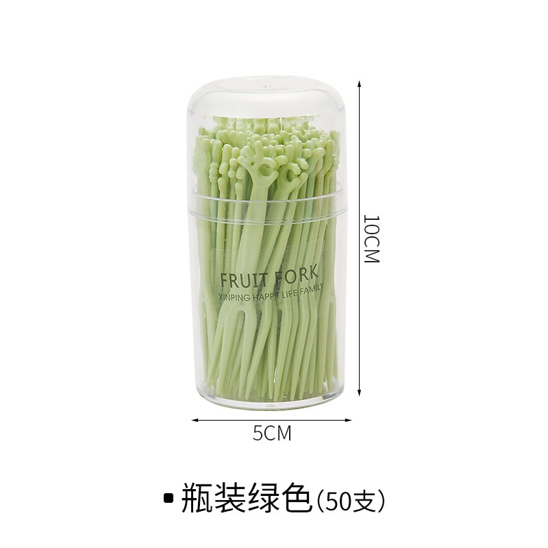 Nĩa, dĩa xiên trái cây- 1 set 50 cái bằng nhựa cao cấp