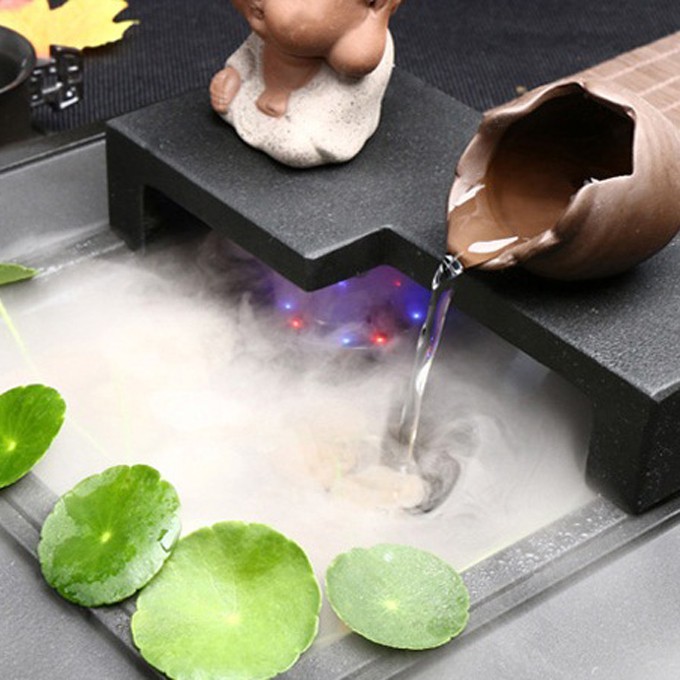 Máy Tạo Khói jeneca led nhiều màu tạo sương mù cho bể cá hòn non, tiểu cảnh trong bể cá