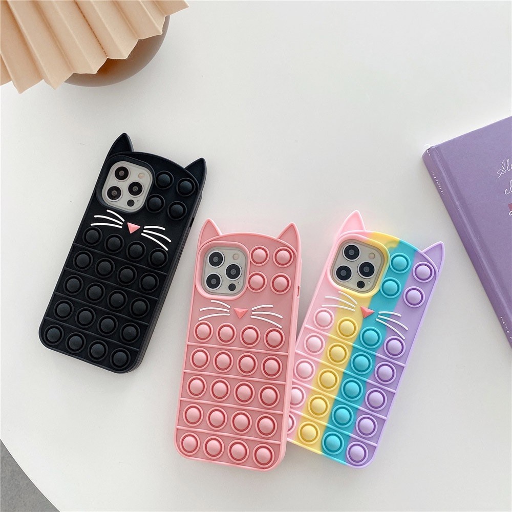 Ốp Điện Thoại Silicon Mềm Hình Mèo Cho for iphone 12 11 Pro X Xr Xs Max 12 Mini 6 7 8 Plus Se 2