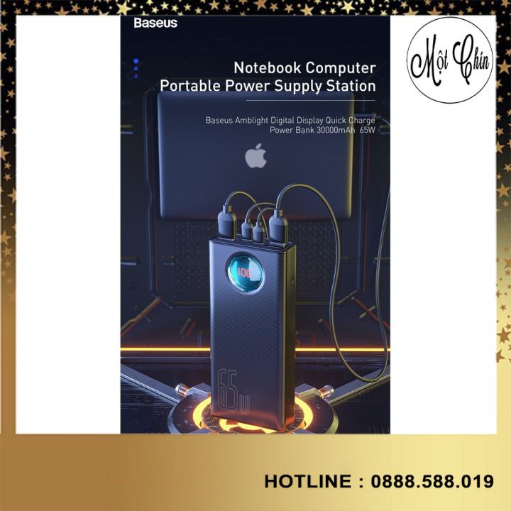 Pin sạc dự phòng đa dụng công suất cao Baseus Amblight Digital Display Quick Charge Power Bank 30.000mah - 65W