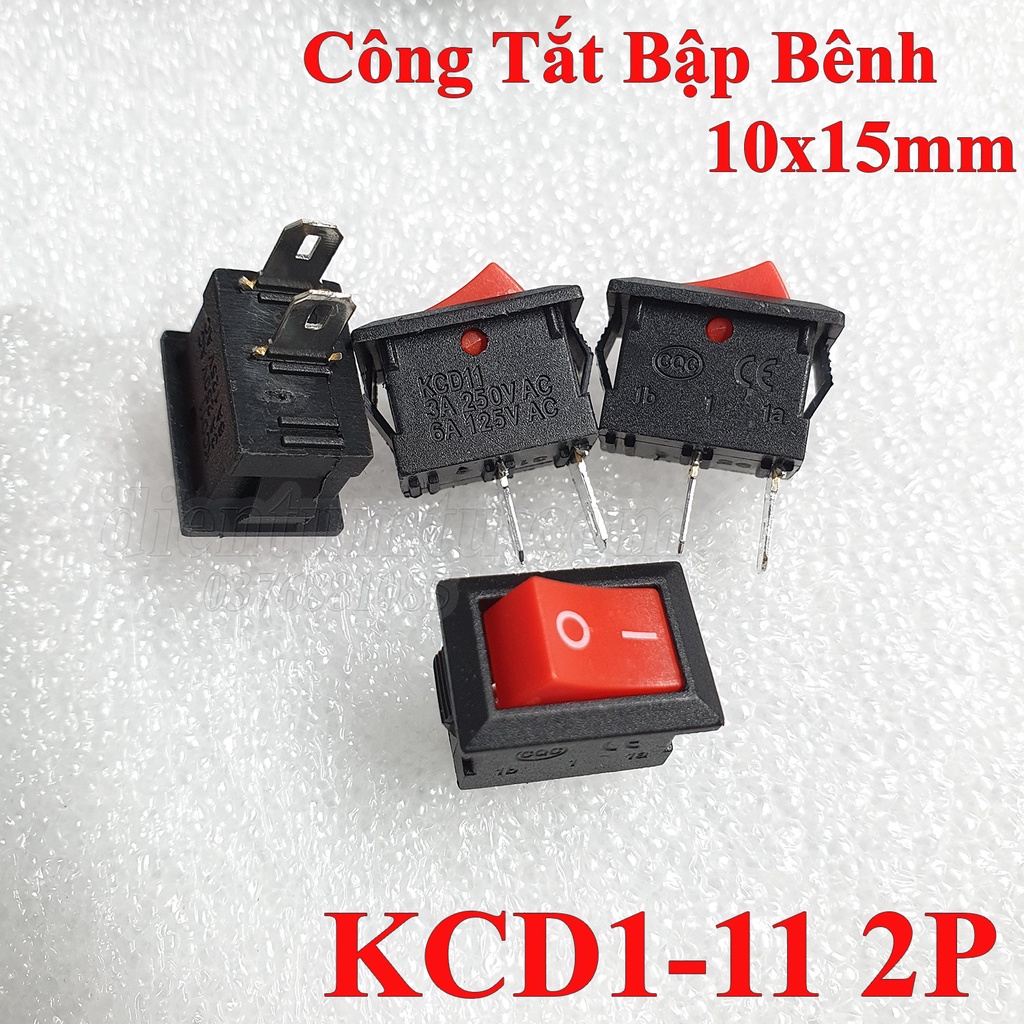 Công Tắt Bập Bênh - Nhỏ - KCD1-11 2P 3P - 250V 3A 10x15mm