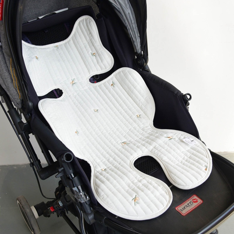 Tấm Đệm Lót Xe Đẩy Em Bé Chất Liệu Cotton Lưới Thoáng Khí Họa Tiết 3D