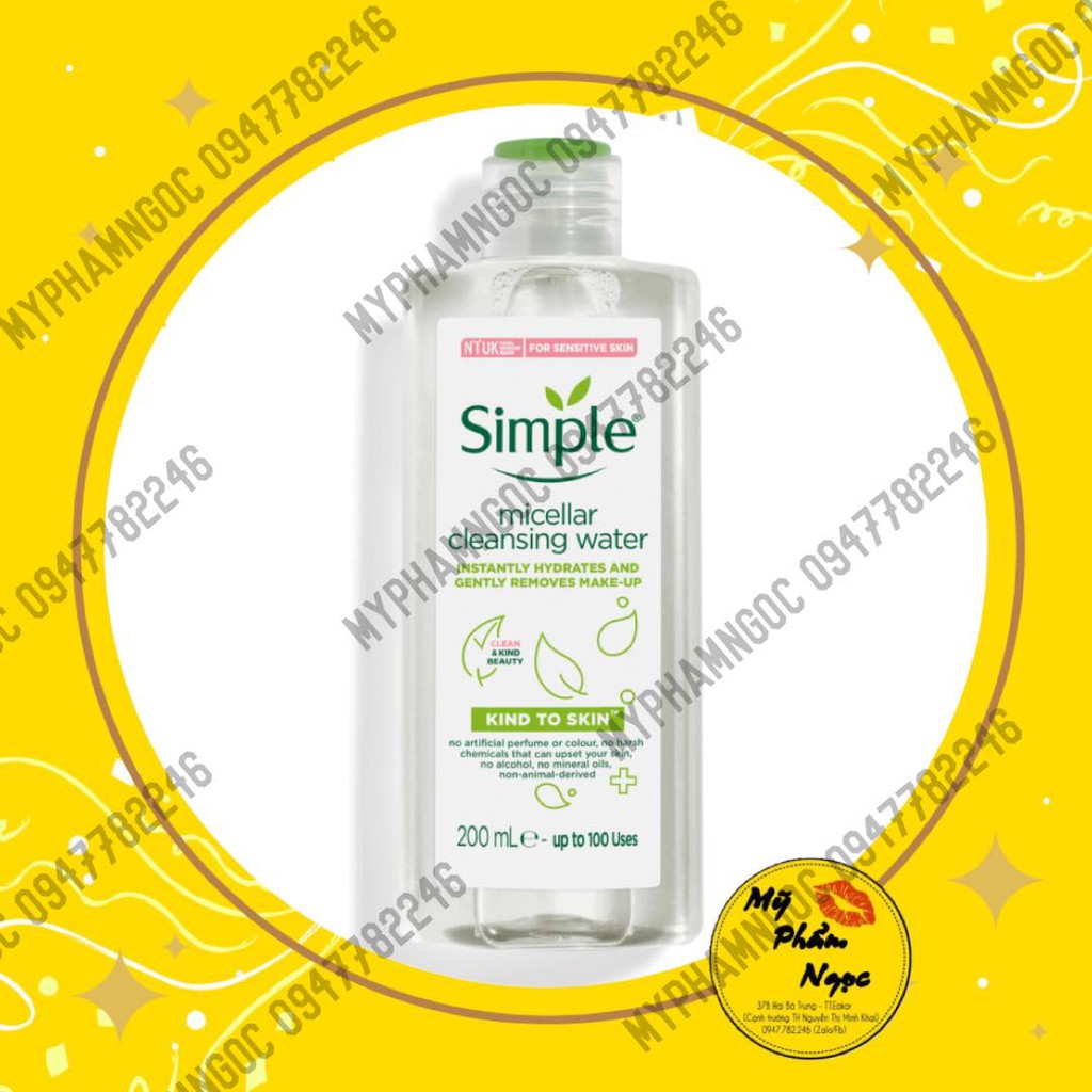 Nước Tẩy Trang Simple Kind To Skin Micellar Cleansing Water