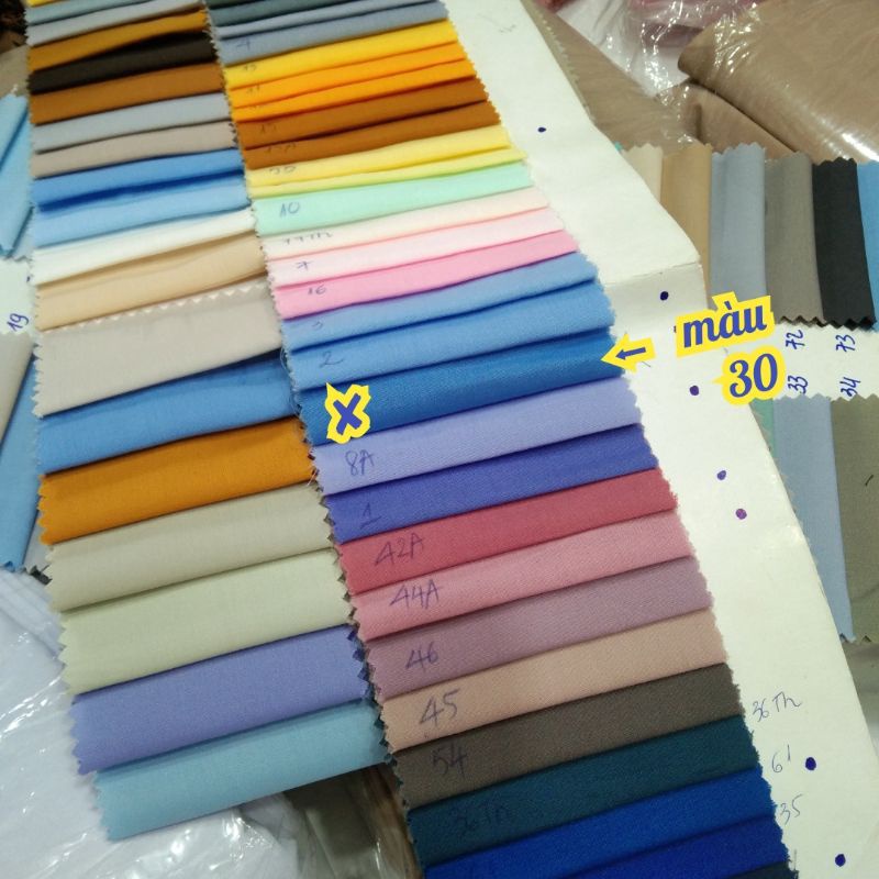 Vải Màu Xanh Nước Biển | Kate Silk Loại 1 Đẹp Láng Mịn