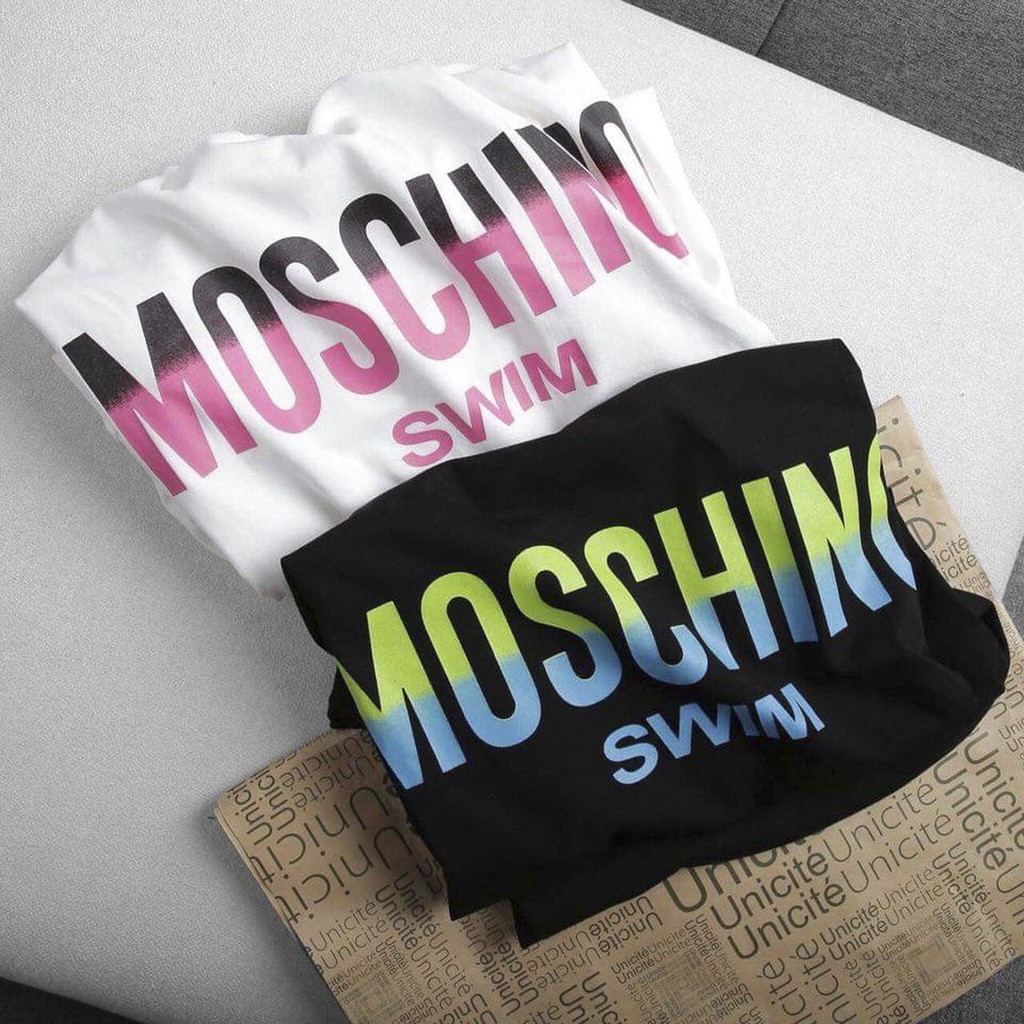 Áo Thun Nam Nữ Chất Cotton Thương Hiệu MOSCHINO SWIM