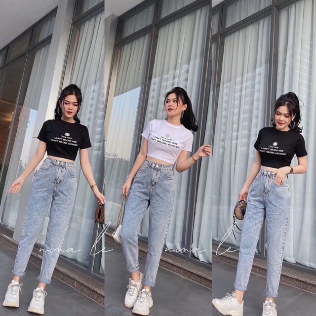 Áo croptop thêu hoa cúc