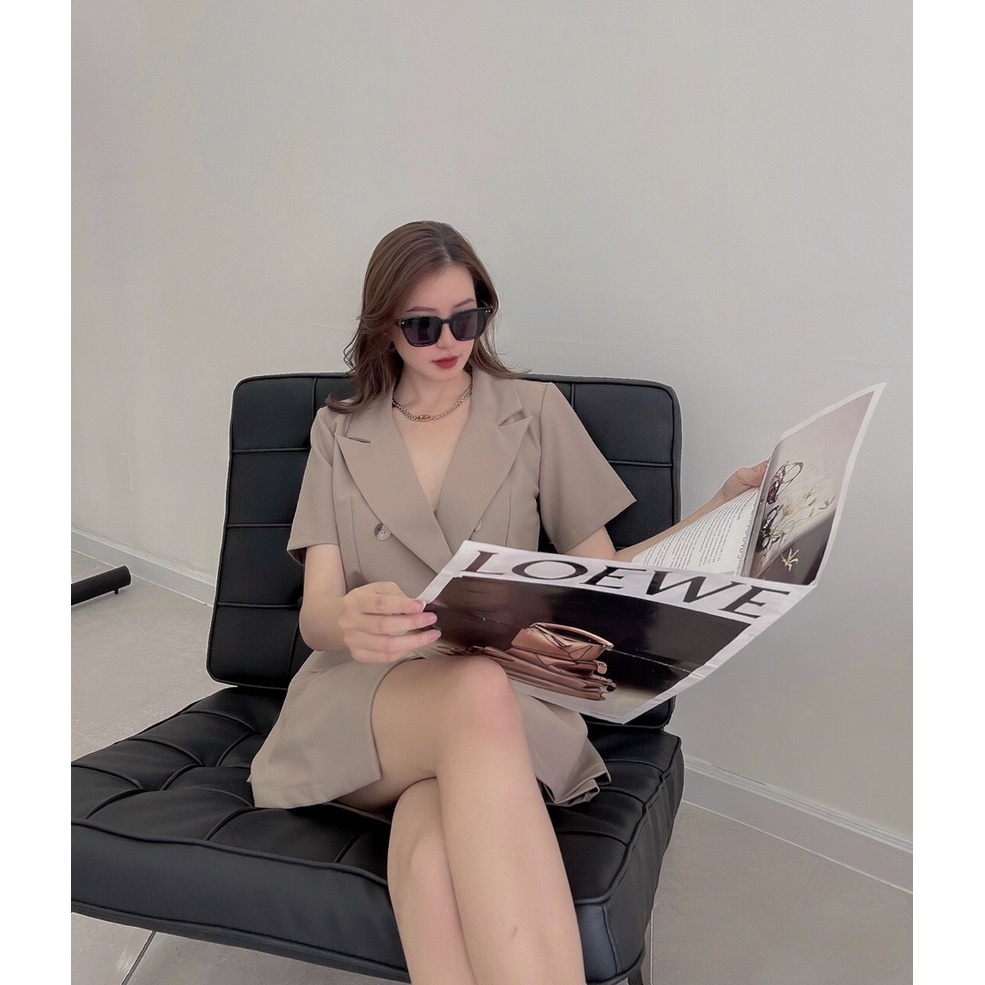 Set Áo vest blazer nữ ngắn tay Quần đùi quần short Phong cách Hàn Quốc
