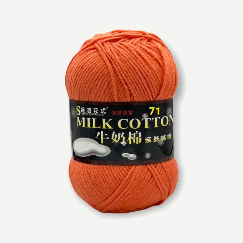 Len Milk Cotton 125g  Đan Móc Khăn, Áo, Nón, Thú Bông