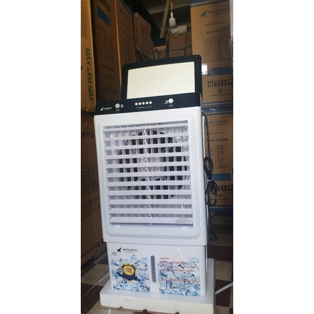 Quạt điều hòa hơi nước Fujitsu CG721- 45L- có bánh xe- có rơ le tự ngắt khi hết nước- tặng 2 bình đá khô