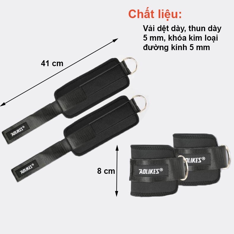 Quấn cổ chân tập gym, tập chân mông với cáp aolikes TINZ|Mã TTG-09