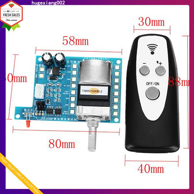 HOT AC/DC 9V Infrared Remote Controller Volume Control Board ALPS Pre Potentiometer