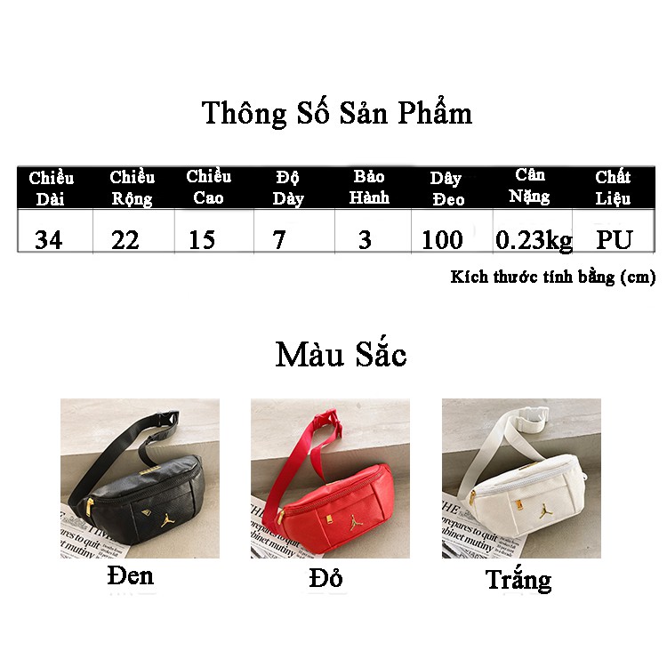 Túi đeo chéo bao tử nam nữ đi chơi đựng điện thoại phong cách unisex thời trang trẻ trung năng động da pu chống nước