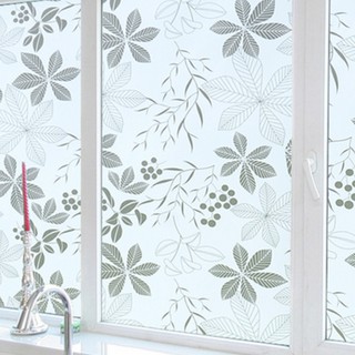 DECAL GIẤY DÁN KÍNH KEO SẴN KHỔ 45CM MẪU HOA TRẮNG