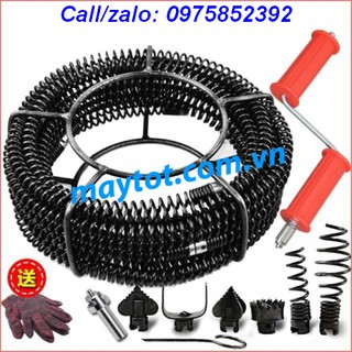 Dây thông cống lò xo phi 16 dài 3m dùng tay quay