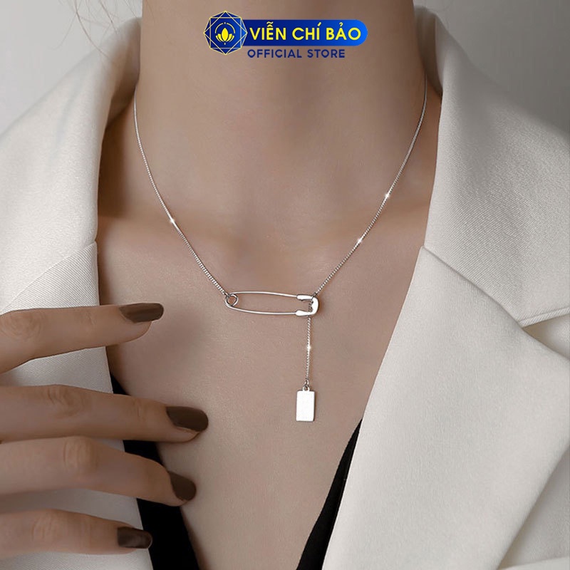 Dây chuyền bạc nữ hình kim băng chất liệu bạc Thái 925 free-size thời trang phụ kiện trang sức nữ Viễn Chí Bảo D000188