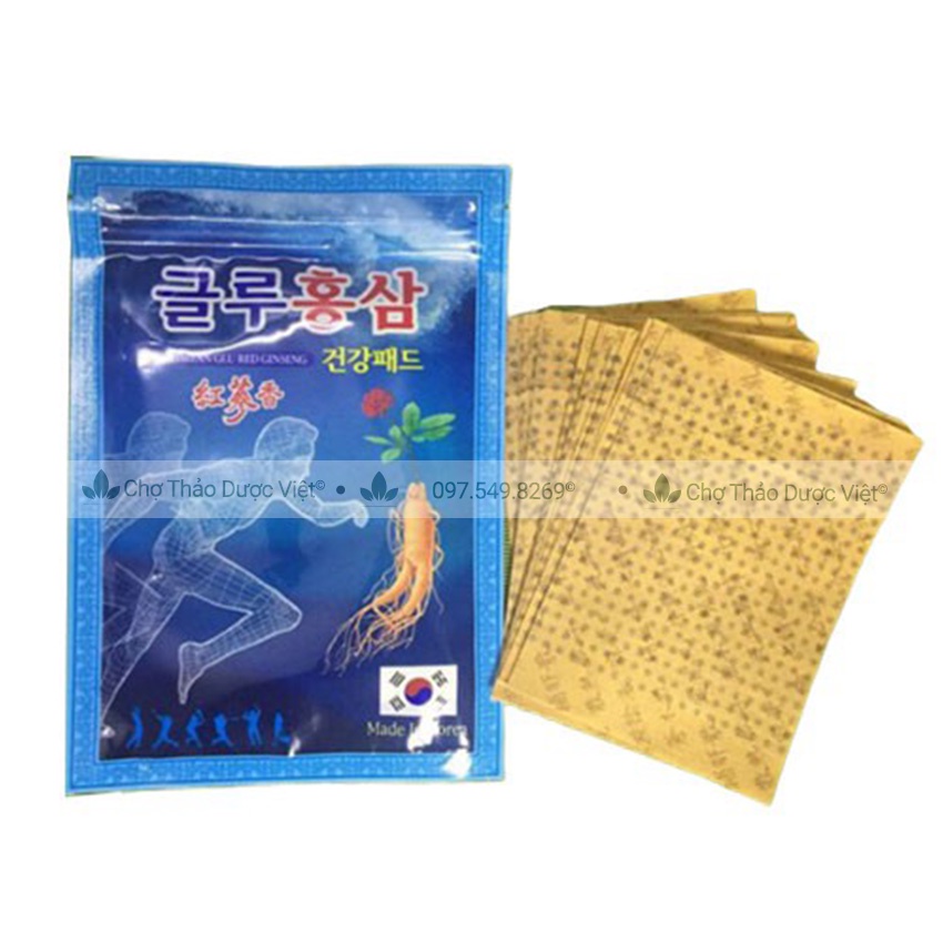 Cao dán hồng sâm Hàn Quốc giảm đau nhức - Chợ Thảo Dược Việt