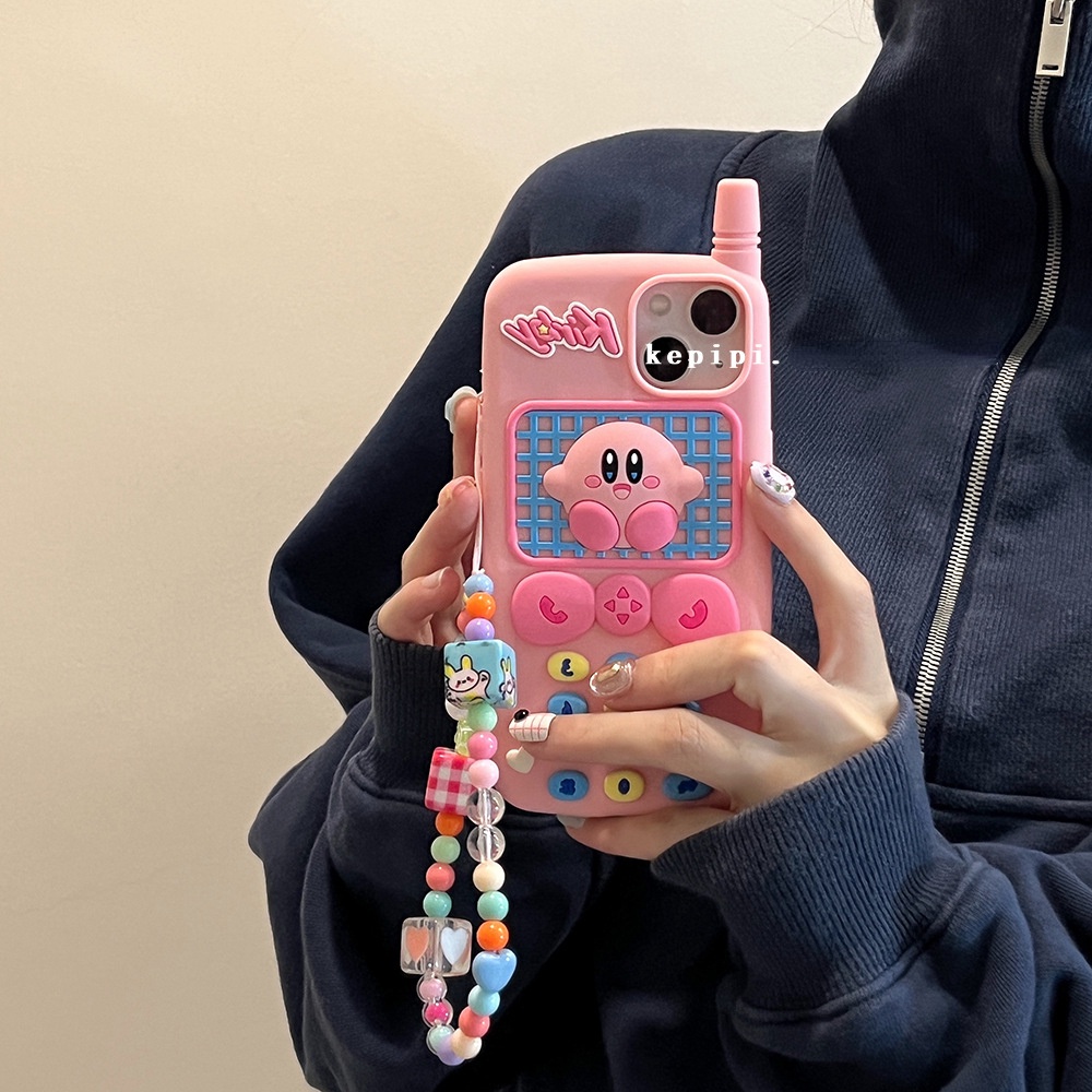 Ốp điện thoại họa tiết hoạt hình màu hồng dễ thương cho iPhone X 13ProMax 12 / 11 / 14pro