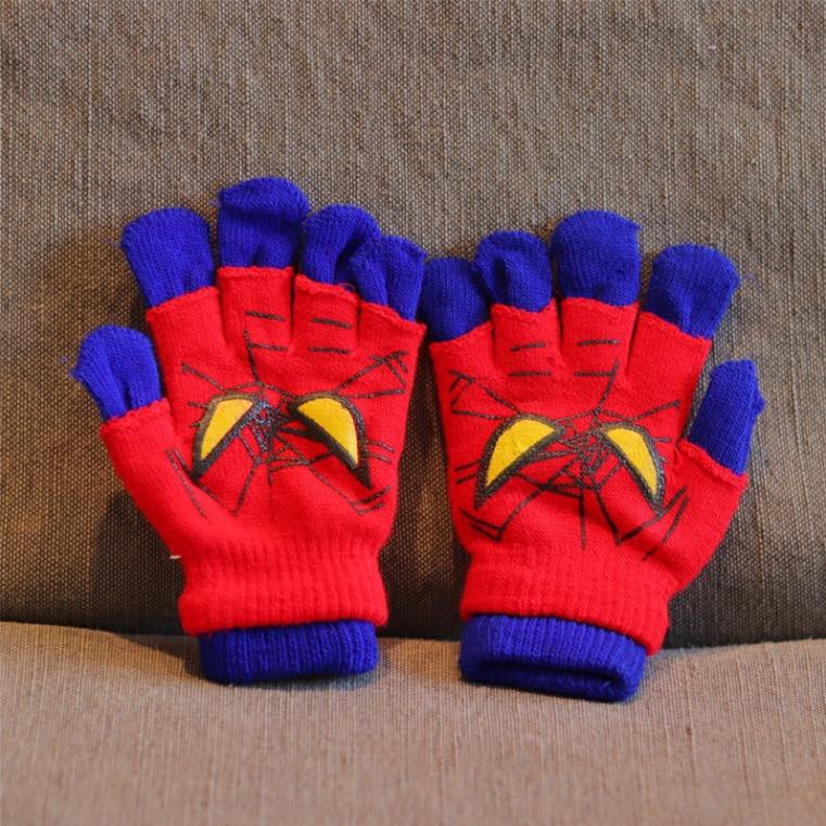 [HOT] Găng tay len cho bé hình siêu nhân - Găng tay len 2 lớp người nhện trẻ em