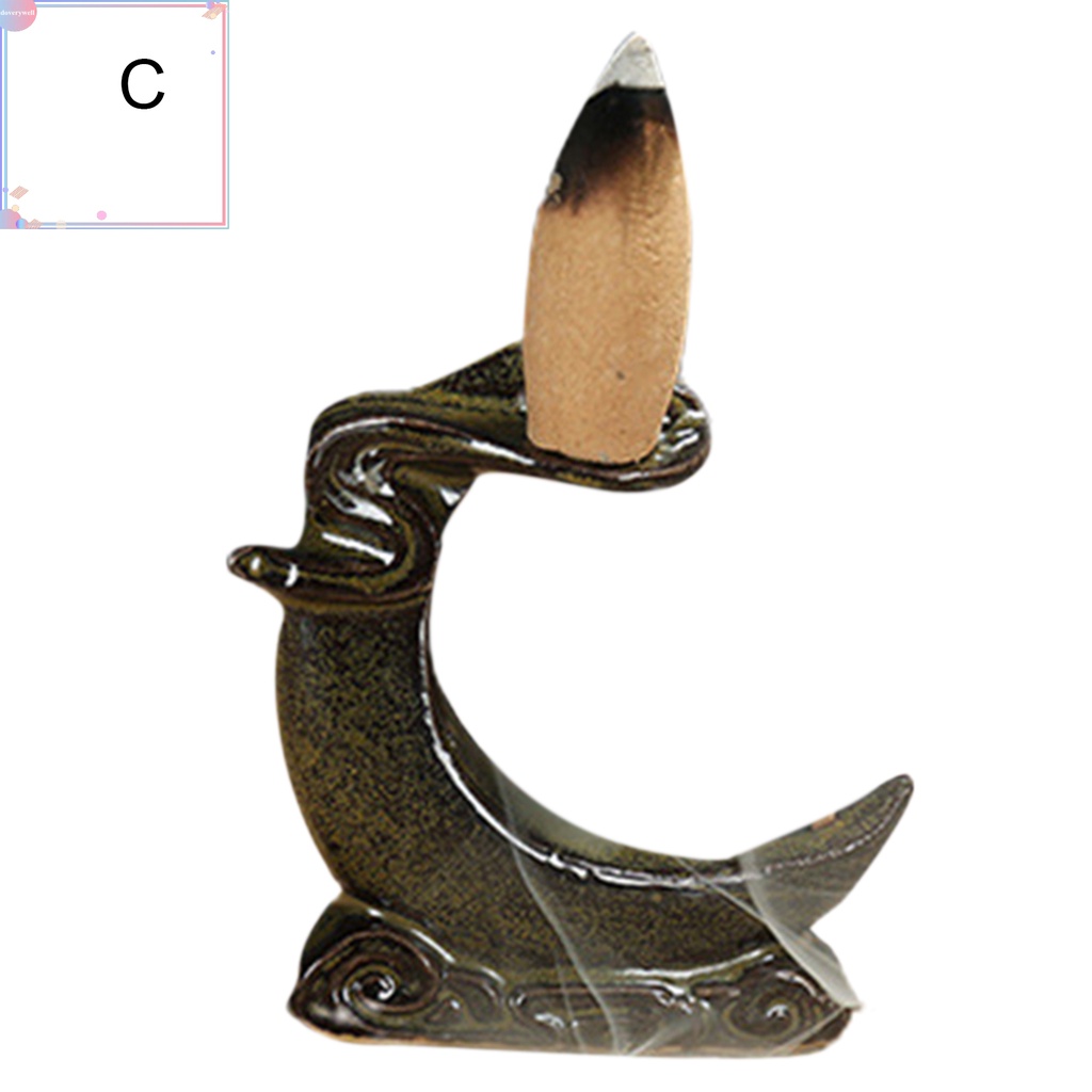 Giá đỡ đốt trầm hương hình nón bằng gốm độc đáo trang trí nhà cửa