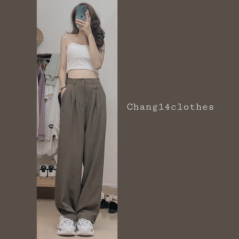 Quần âu ống rộng thụng mã mới năm màu công sở nữ | BigBuy360 - bigbuy360.vn