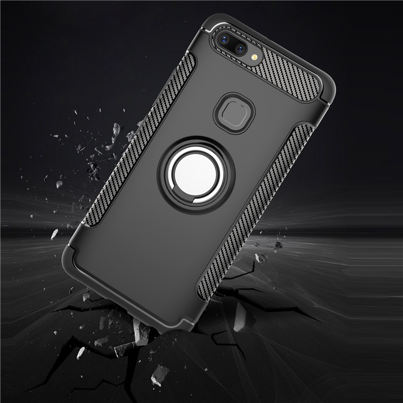 Ốp OPPO Y85 V9 V7 Y75 V11 V11i V5 PLUS X9 X9PLUS X20 X27 Ring Armor Bracket Anti-drop Phone Case Cover