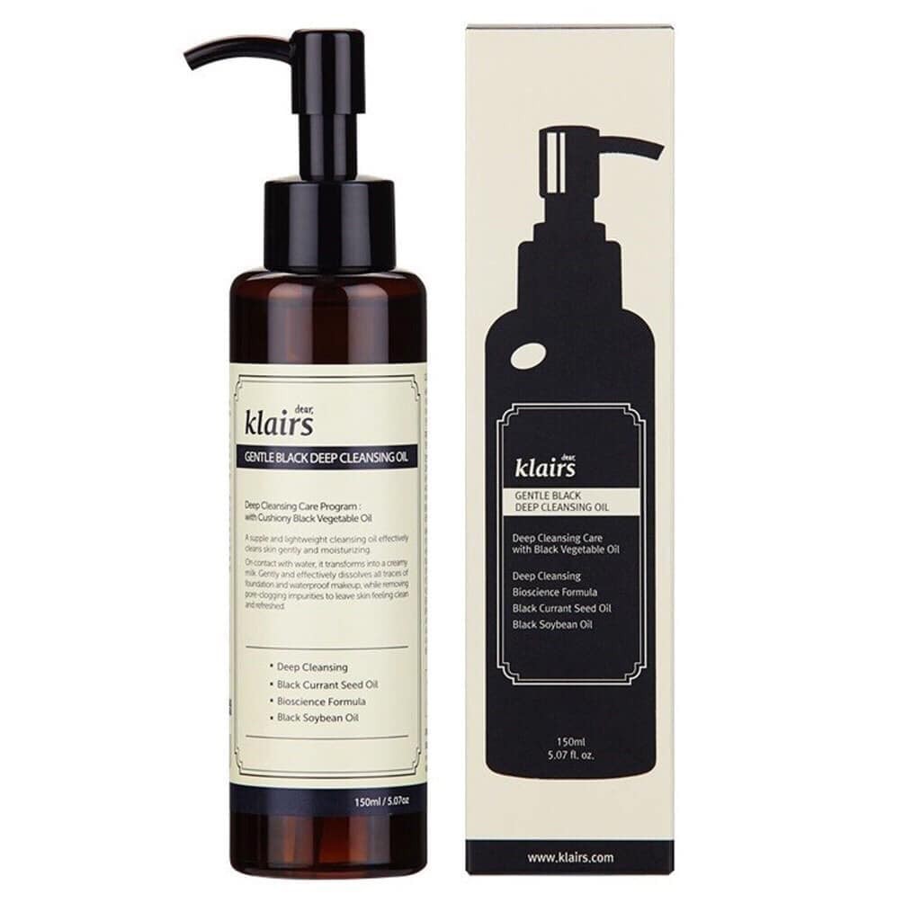 (#Klairs) Dầu tẩy trang Klairs Gentle Black Deep Cleansing Oil