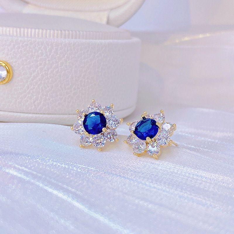 V.I.T House | Bông tai S925 đá xanh