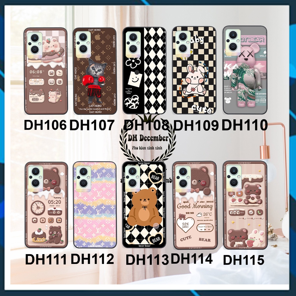 Ốp lưng Oppo RENO 7Z 5G in hình 3D GẤU HỒNG-GẤU BE3R -XINH XẺO CỰC ĐẸP