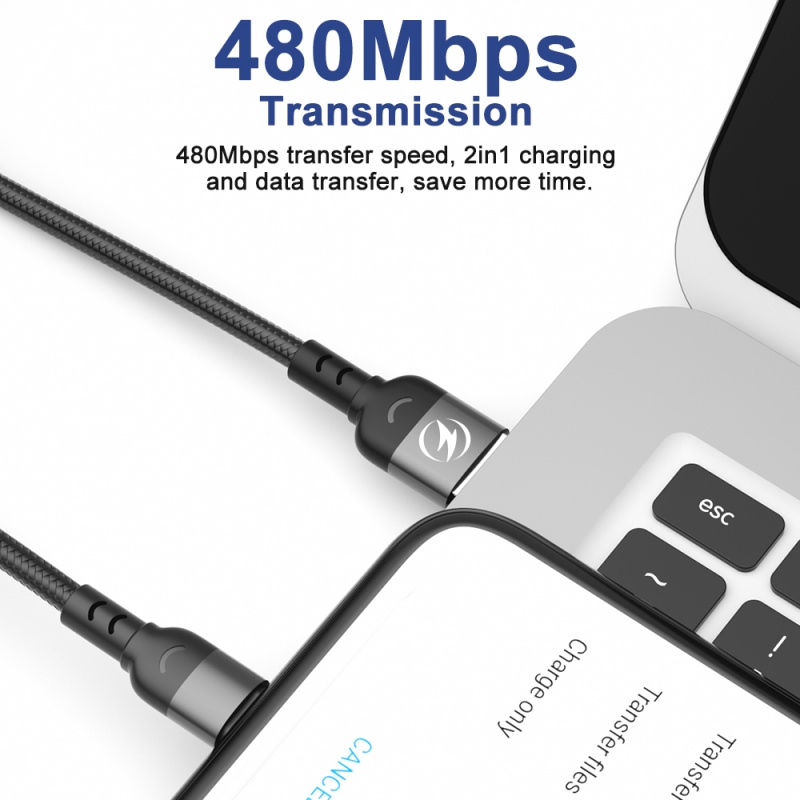 Dây cáp sạc nhanh FONKEN USB A sang Type C 3A 0.5/ 1/ 2m thích hợp cho Xiaomi Poco M3 X3 F2 Mi 11 9 Samsung Huawei Oppo