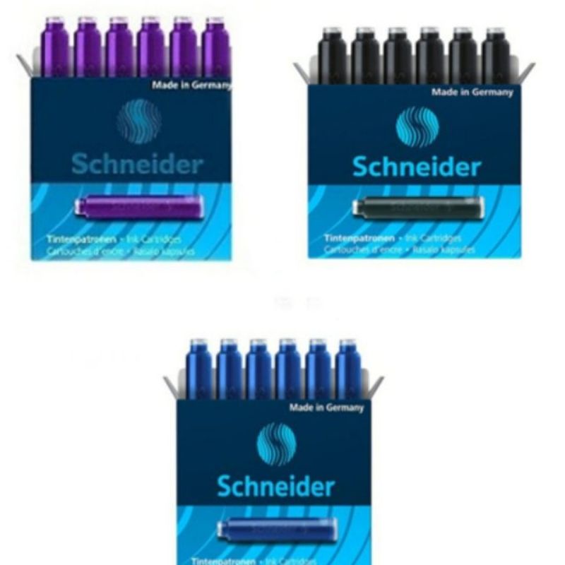 Hộp 6 ống mực dùng cho bút máy Schneider