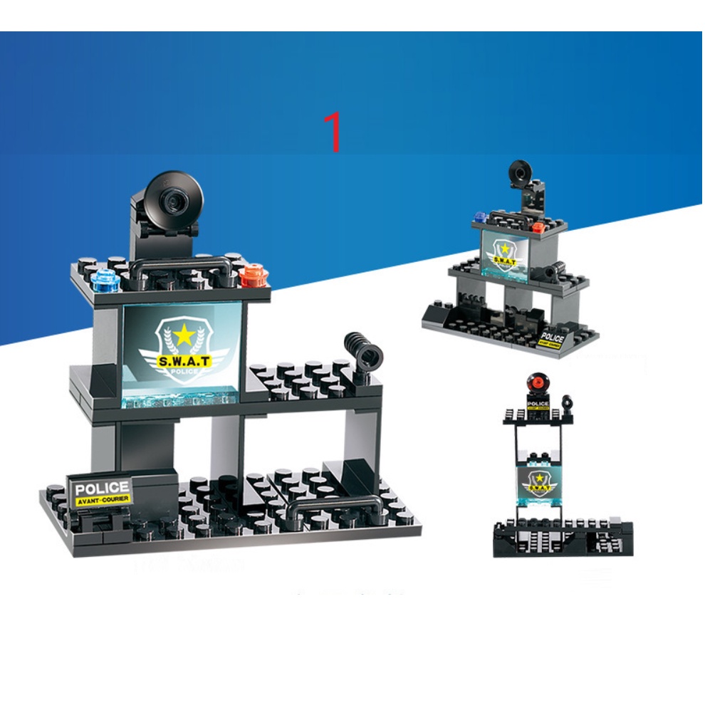 [1095 CHI TIẾT] BỘ ĐỒ CHƠI XẾP HÌNH LEGO XE OTO CẢNH SÁT,Lắp Ghép OTO, ROBOT, Lắp Ráp Lego Xe Swat, Trực Thăng, Máy Bay