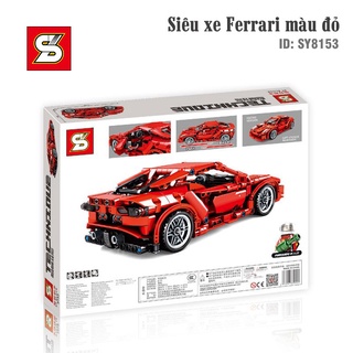 Đồ Chơi Lắp Ráp Siêu Xe Ferrari Màu Đỏ - SY BLOCK 8153