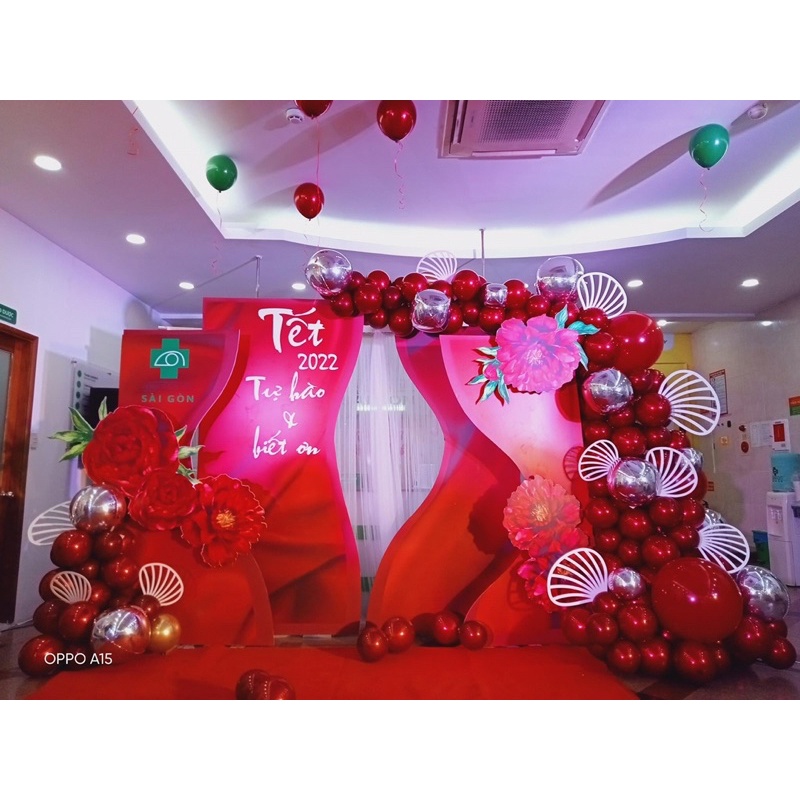 Bóng tròn size 24&quot; 45cm màu đỏ rượu,đỏ đô trang trí