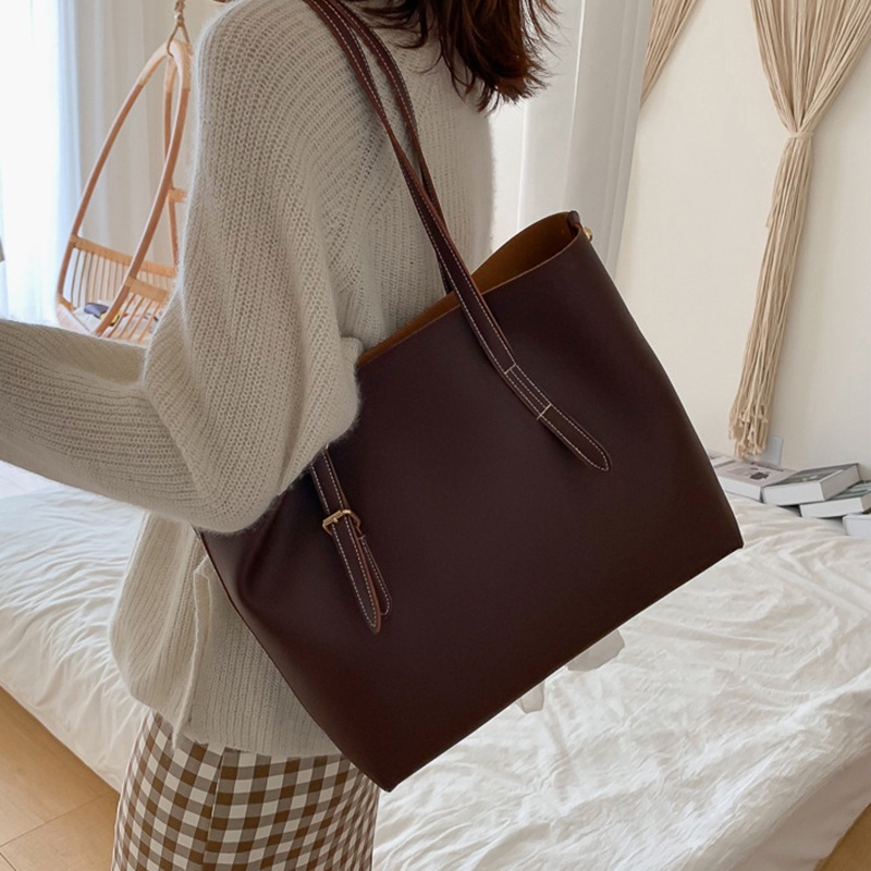Túi tote IELGY kiểu đeo một bên vai cỡ lớn phong cách phương Tây thời trang dành cho nữ