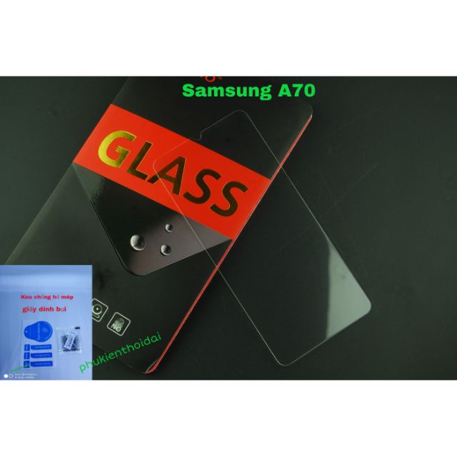 Kính cường lực Samsung Galaxy A70 hiệu Goevno trong suốt trơn mượt hạn chế vân tay 9H/2.5D ( tặng keo mép )