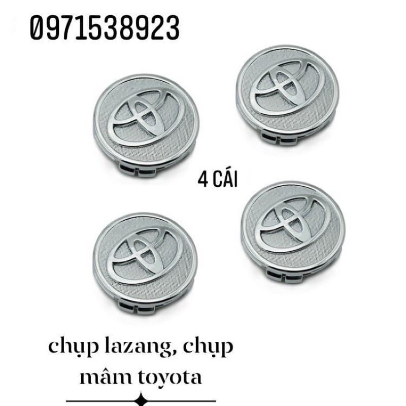 Ốp lazang chụp mâm 62mm Cho Toyota vios Camry Yaris Corolla altis innova  hàng oem loại xịn đẹp.