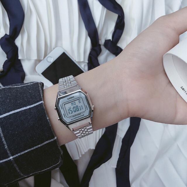 Đồng hồ nữ dây kim loại chính hãng casio LA680WA-7D