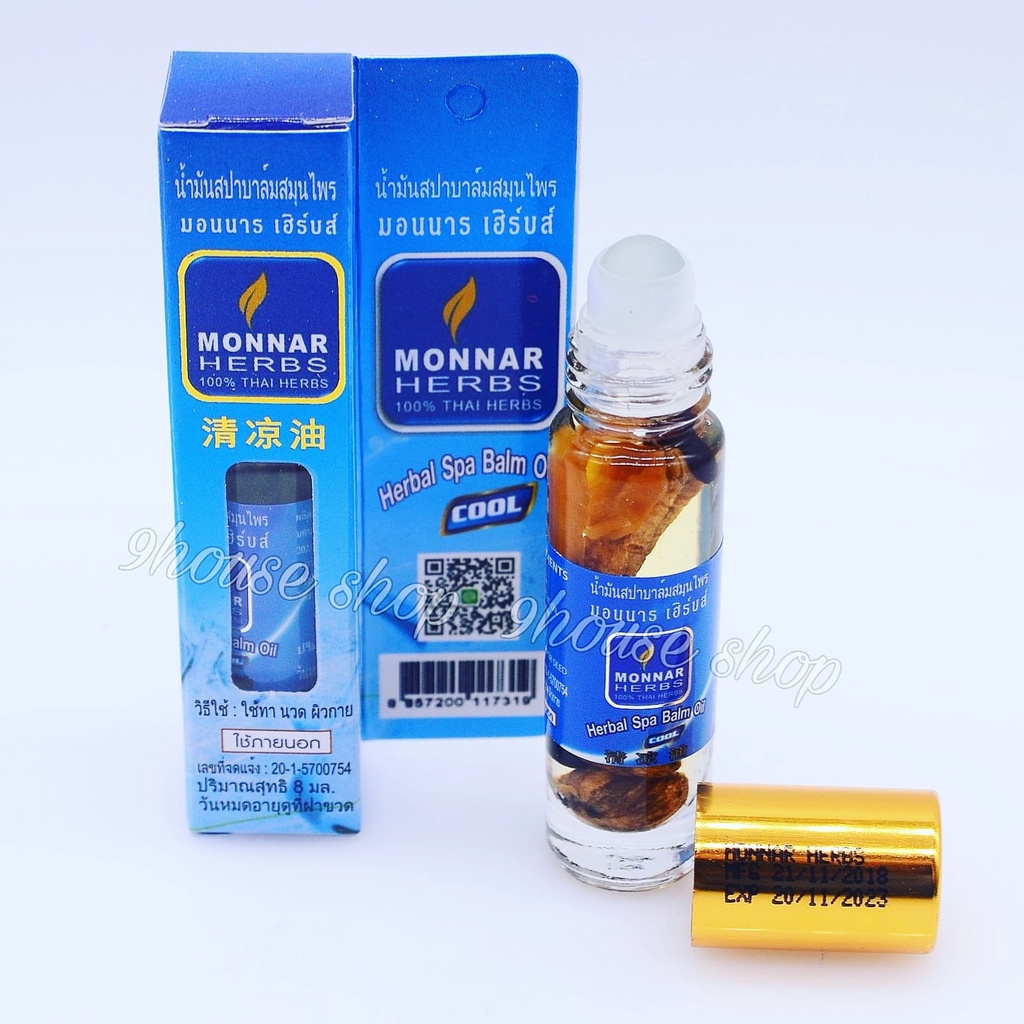 01 Chai Dầu Lạnh Thảo Dược Monnar Herbs Thái Lan 8ml (Cool Balm cũ)