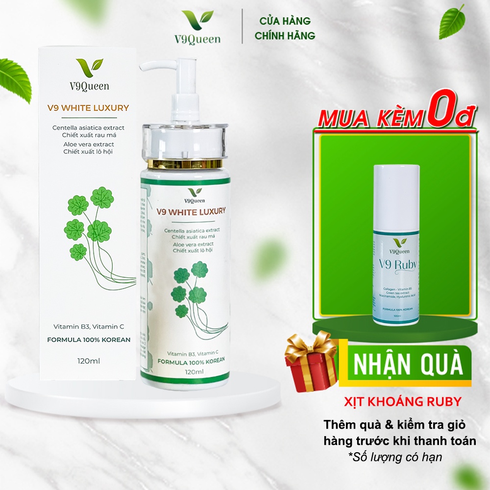 Sữa Rửa Mặt Tạo Bọt Rau Má, giảm Mụn, Mờ Thâm Nám, Tàn Nhang - Mỹ Phẩm Bà Bầu V9Queen