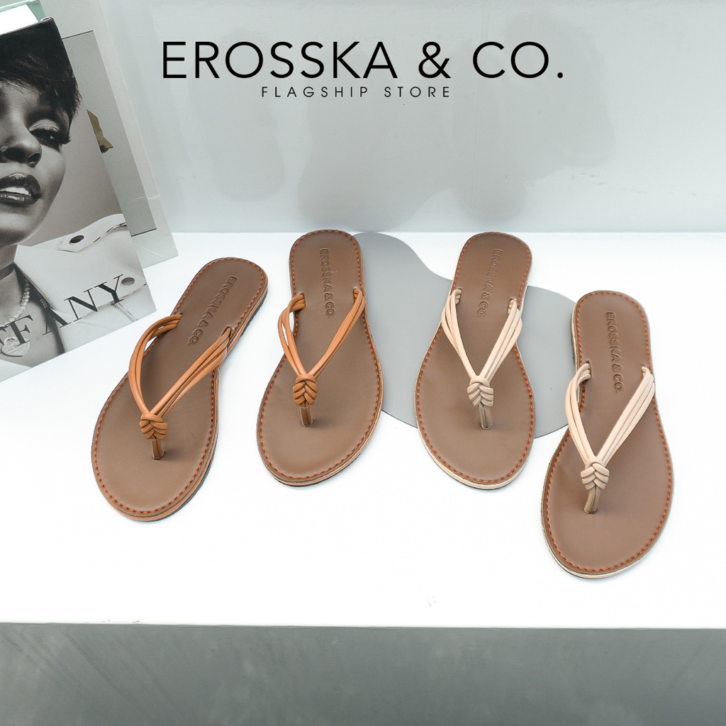 Erosska - Dép đi biển thời trang Erosska 2022 xỏ ngón đế bệt - DE048